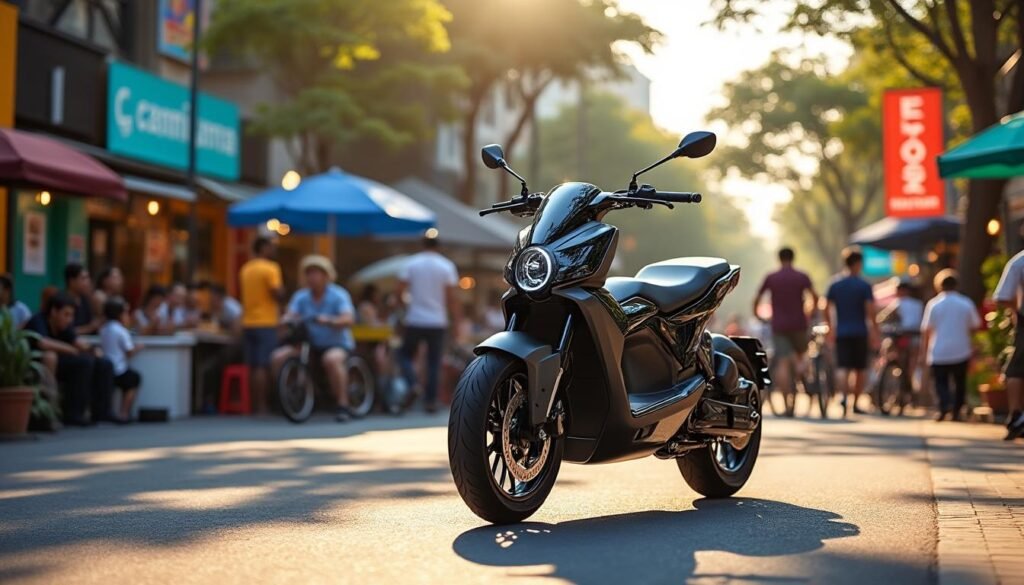 découvrez la moto électrique indomobil tyler, symbole d'une aventure moderne qui embrasse l'innovation et la durabilité, tout en plongeant au cœur de la dynamique communauté de bandung. explorez une nouvelle façon de rouler, alliant performance et respect de l'environnement.