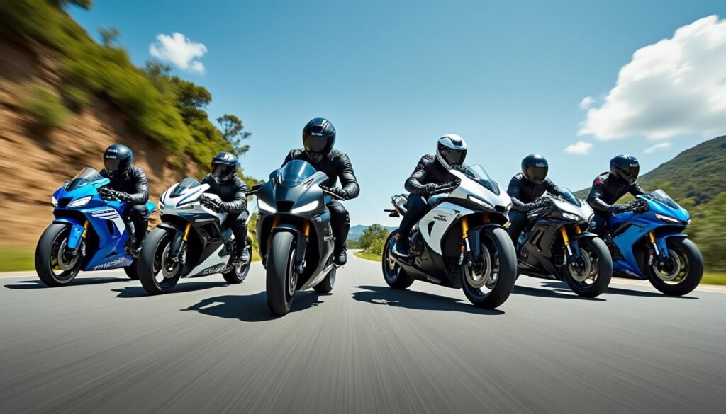 découvrez notre essai des motos emblématiques, incluant la suzuki gsx-r1000r, l'innovante honda électrique, la triumph speed twin 1200 rs par fcr, la légendaire moto guzzi v7 sport et la polyvalente suzuki dr-z4sm. plongez dans l'univers des performances, du style et de la passion motocycliste.