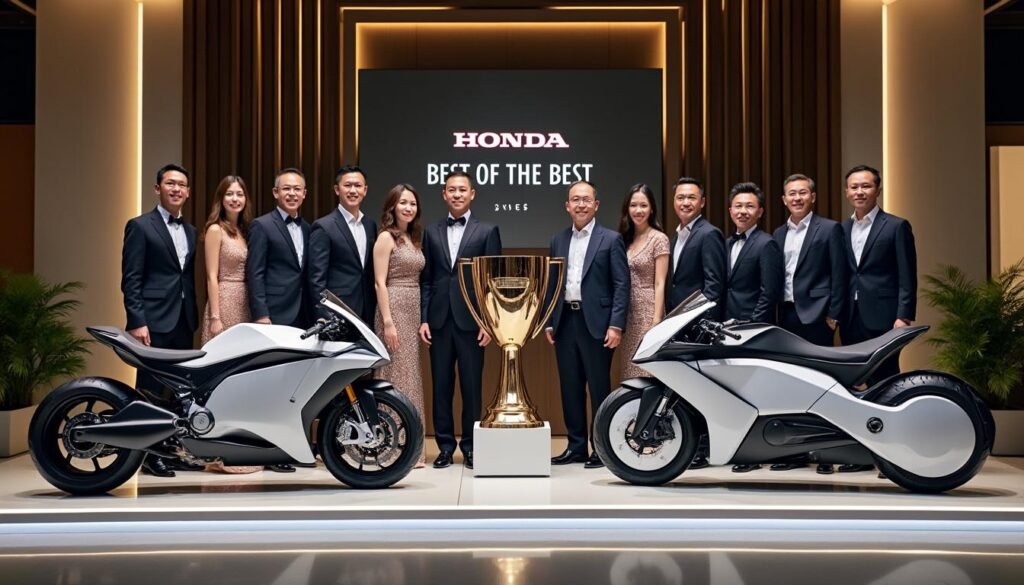 honda décroche en 2025 le prestigieux prix 'best of the best' au red dot awards, confirmant son excellence en design, tandis que deux concepts de motos électriques signés honda reçoivent également des distinctions remarquées.