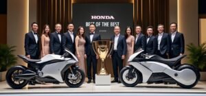 honda décroche en 2025 le prestigieux prix 'best of the best' au red dot awards, confirmant son excellence en design, tandis que deux concepts de motos électriques signés honda reçoivent également des distinctions remarquées.