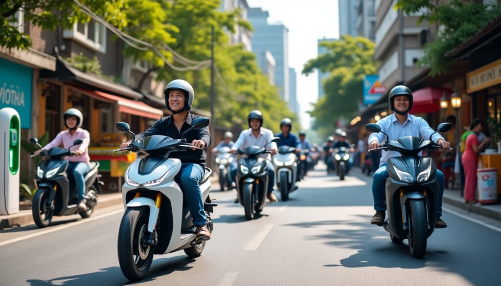 découvrez comment le vietnam accélère sa transition énergétique en privilégiant les motos électriques au lieu des véhicules à combustibles fossiles, réduisant ainsi la pollution et favorisant un avenir plus vert.