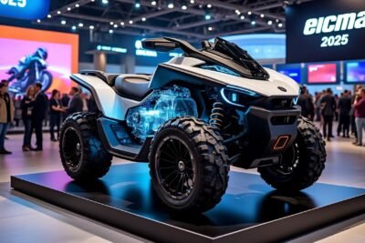 découvrez le tout nouveau can-am outlander entièrement électrique présenté par brp à l'eicma 2025 : performance innovante, respect de l'environnement et technologies de pointe pour une expérience de conduite inédite.