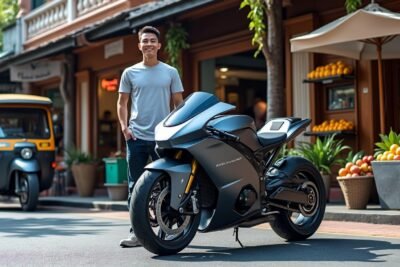 découvrez la nouvelle moto électrique de bhumjaithai en thaïlande à seulement 300 bahts par mois, une solution économique et écologique pour tous les passionnés de mobilité urbaine.