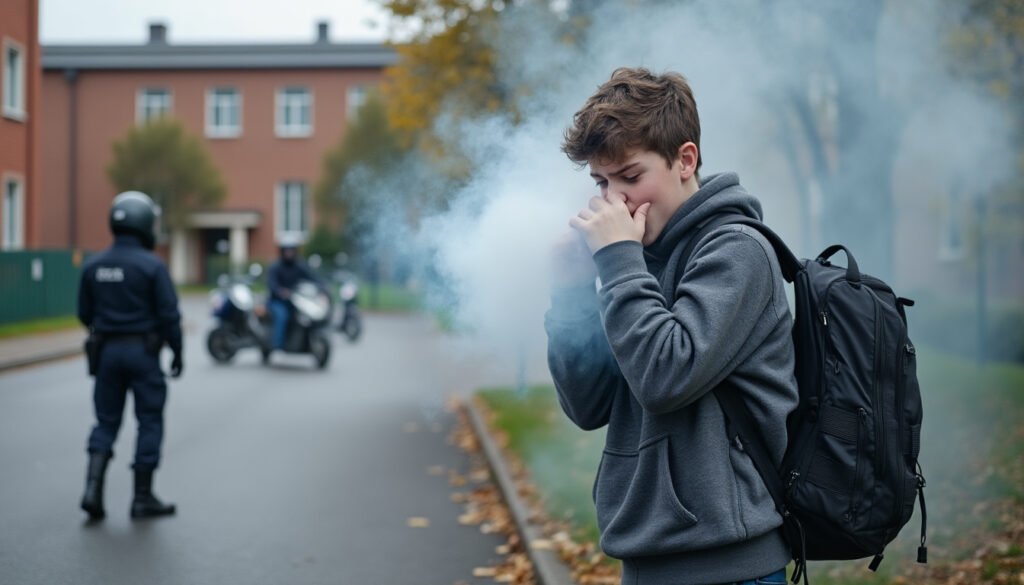 près de toulouse, un adolescent de 14 ans a été aspergé de gaz lacrymogène devant son lycée, dans une affaire liée à la convoitise de deux-roues.