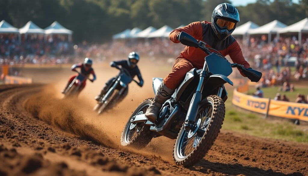 au motocross des nations, les motos électriques impressionnent par leur puissance et suscitent l’enthousiasme des pilotes comme du public.
