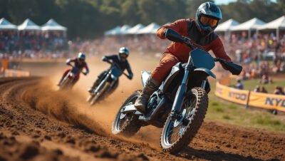 au motocross des nations, les motos électriques impressionnent par leur puissance et suscitent l’enthousiasme des pilotes comme du public.